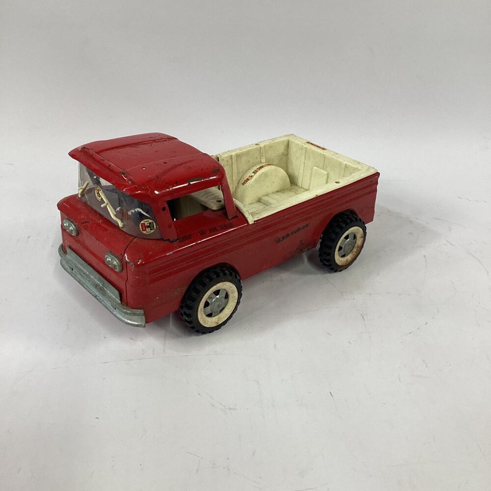 Vintage Structo Red Pick-Up Truck Pressed Steel